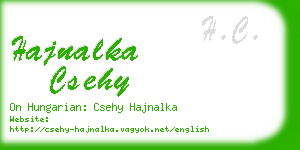 hajnalka csehy business card